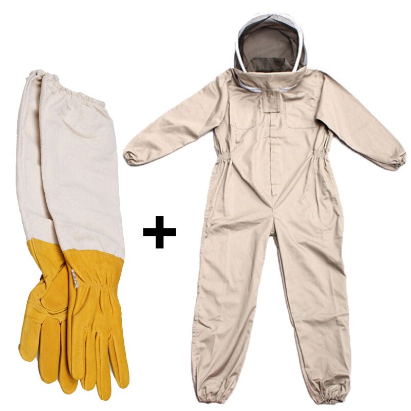 养蜂工具防蜂服蜜蜂防护出口全身连身衣全套太空服手套蜜蜂和养蜂服外套