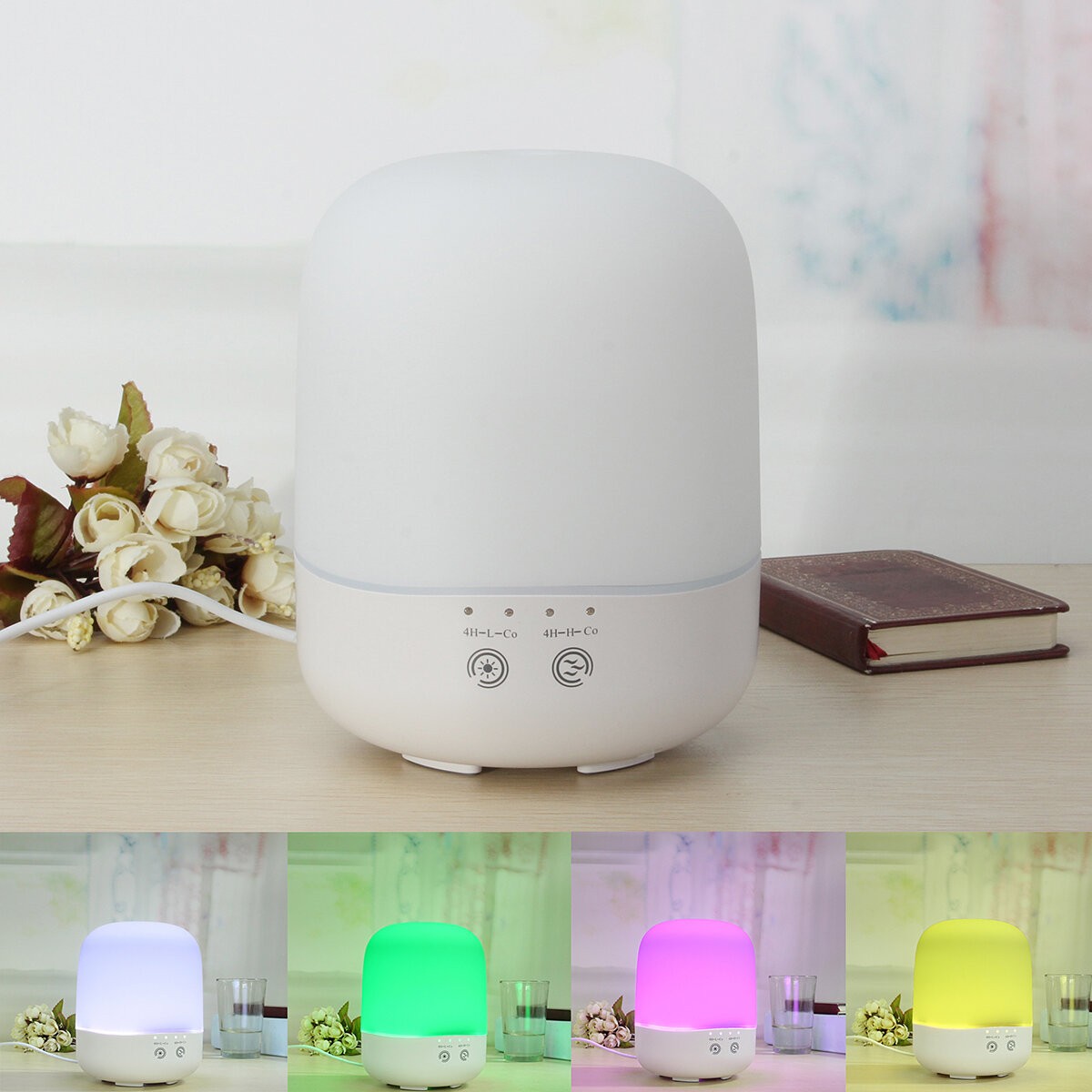 OUTERDO CAST-300A 香薰加湿器 4.5W 100ml 水容量低噪音触摸按钮带 7色 LED灯